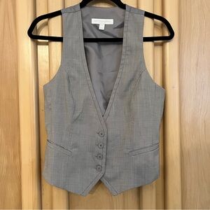 Women’s New York & Co Gray Button-Up Vest size 8